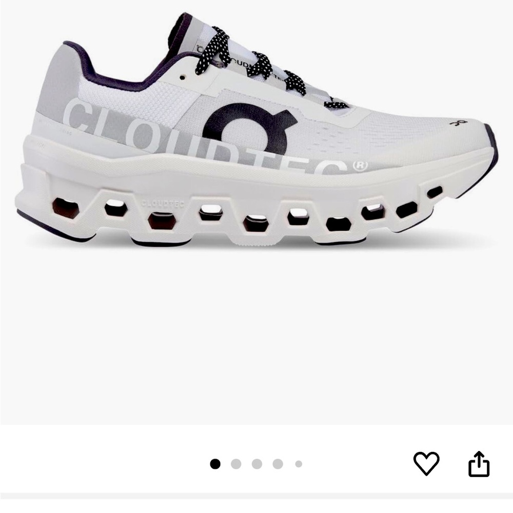 On Women’s White Cloudmonster Sneaker 7.5